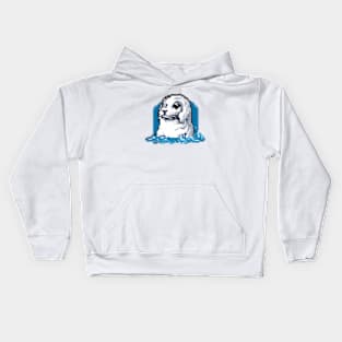 Head animal pixel art Kids Hoodie